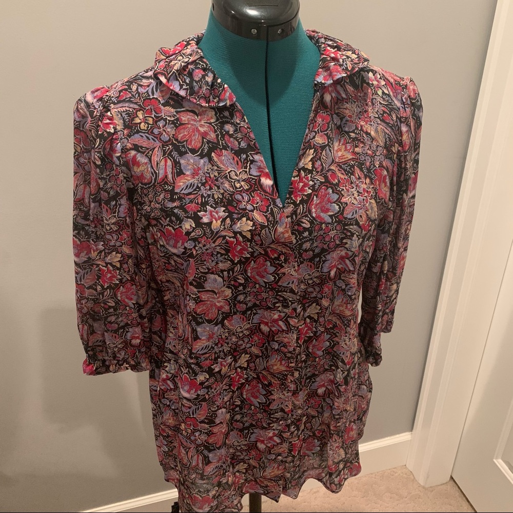 ZARA WOMAN Button Down Blouse with Collar